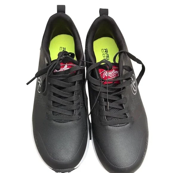 Rawlings Mens Black Coolflo Athletic Turf Shoes Size 8D Baseball Man Made NWOB - Picture 4 of 11